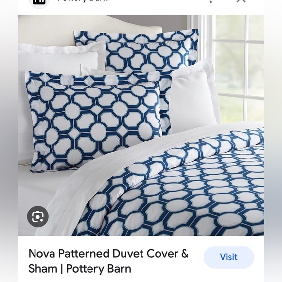NWOT Pottery Barn King Duvet and pillowcases